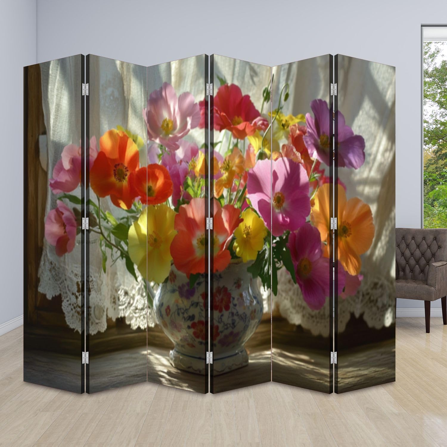 Amazon.com - Wood Screen Room Divider Colorful Spring Flower